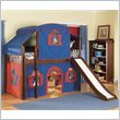 Bolton Furniture Mission Cherry Low Loft Tent with Top Tent and Slide
