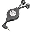 Cables Unlimited Retractable 2.5mm Earbuds - Black