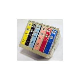 Bulk Packed Original Epson Claria T0807 - Set of 6 T0801 T0802 T0803 T0804 T0805 T0806 Black Cyan Magenta Yellow Light Magenta Light Cyan Ink Cartridges