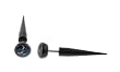 Genuine Ed Hardy Black Fake Taper - Wolf with Hat Logo - 16g Wire - 7.5mm - 32mm Length - Sold as a Pair