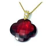 Babette Wasserman Clover Necklace - Garnet