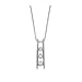 14K White Gold Diamond Three-Stone Pendant