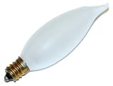 15 watt 130 volt Candelabra Screw (E12) Base Frosted Incandescent Light Bulb