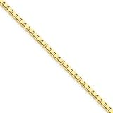 14K 2.25mm Lite Box Chain Necklace - 24 Inch