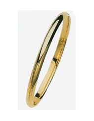 5mm Lazer Hollow Gold Bangle Bracelet
