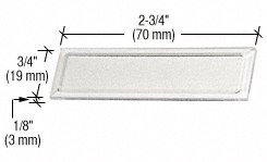 C.R. LAURENCE FP88 CRL Clear Showcase Stick-On Finger Pull