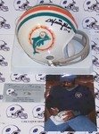 Mercury Morris Autographed/Hand Signed Miami Dolphins Riddell Mini Helmet