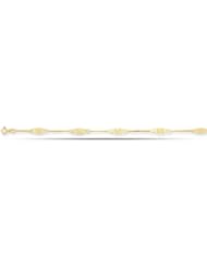 14K Yellow Gold Fancy Ladies Anklet (Adjustable 9 - 10 Inches)