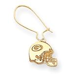 14K Green Bay Packers Helmet Kidney Wire Earrings - NF762
