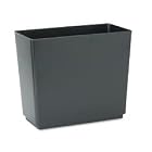 Trash Container, Plastic, High-Gloss, Durable, 16x8-1 2x13-5 8, Black RUB25051 by Rubbermaid