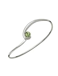 Ed Levin, Gem Elegance Bracelet, Sea Foam Topaz, .925 Sterling Silver & 14K Gold, Sizes S - L