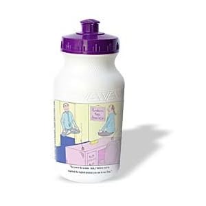 Londons Times Health and Vanity Trends Cartoons - Kundalini Yoga Inc - Water Bottles