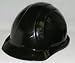 Hard Hat - Black (4 point) Americana Ratchet Suspension cap style (One Helmet)
