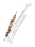 Rome's #2029  Set of 6 Kebab Skewer, Chrome Plated Steel