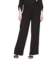 Petite Wide Waistband Spotted Palazzo Trousers