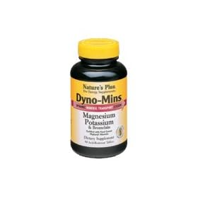 Natures Plus DYNO-MINS Magnesium, Potassium and Bromelain Tablets, 90