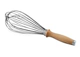 CIA Masters Collection 12-Inch Firm Balloon Whisk with Maple Wood Handle