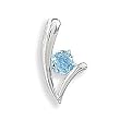 6mm Round Blue Topaz " V" Look Slide 6mm Round Blue Topaz " V" Look Slide