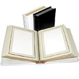 Adorama Classic Photo Album, White Leather Cover with Library Bound Off White Pages, Holds 36 5 x 7 Prints