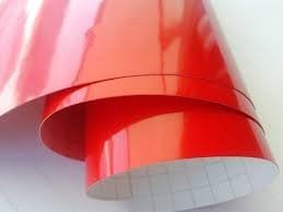 12" x 15 Ft Roll of Glossy Oracal 651 Red Permanent Adhesive-Backed Vinyl for Craft Cutters, Punches and Vinyl Sign Cutters