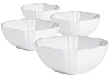 Tyler Florence for Mikasa Chef's White Collection Baroque Soup/Cereal Bowls Set of 4