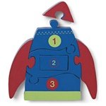 Happy Moments Wooden Rocket Puzzle
