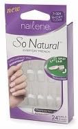 Nailene So Natural Every Day French Nails Short Clear 24 ea by Pacific World Corp