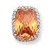 Sterling Silver Champagne CZ Slide Pendant