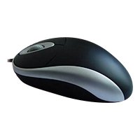 DTK Mini 3-Tasten Maus mit Scrollrad, optisch, USB, silber / schwarz