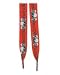 Outer Rebel Fashion Shoelaces- Wide Red With Triple Skull Print
