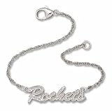Houston Rockets Rockets Sterling Silver Script Bracelet