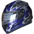 DOT Full Face Street Motorcycle Helmet 108 Blue Size Medium