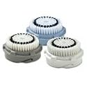 3 Clarisonic Brush Heads: Normal (Gray), Sensitive (White), Delicate (Blue) + Free 2 OZ Trial Cleasner