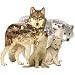 Wolf Song 1000 pc Wolf Shaped Jigsaw Puzzle by Sunsout