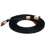 15FT Triple RCA Stereo Video Dubbing Composite Cable (3 x RG59U)