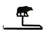 present Wrought Iron Bear Accented Wall Mount Paper Towel Rack