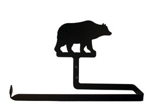 See Wrought Iron Bear Accented Wall Mount Paper Towel Rack