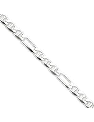Sterling Silver 6.5mm Figaro Anchor Chain QAF180-8"