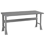 Steel Top Workstation, 60x30x33-1/2, Medium Gray