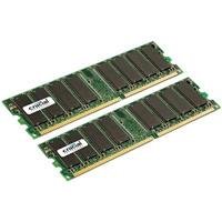 1GB Kit 2 x 512MB DDR PC3200 UNBUFFERED NON-ECC 184-PIN DIMM