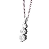 14K .50 CTW Three-Stone Diamond Pendant