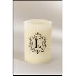 Monogram LED BlowOut Wax Candle with Lightbulb Wick - L Monogram LED BlowOut Wax Candle with Lightbulb Wick - L