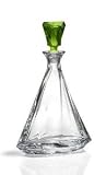 18oz. Green Crystal Decanter - Hamilton Collection - Bohemia Crystal - Made In Czech Republic