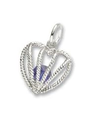 Rembrandt Charms September Birthstone Heart Charm