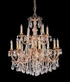 IMAGE OF Crystorama 479-OB-CL-MWP Etta 12 Light Two Tier Chandelier in Olde Brass with Clear Handcut crystal