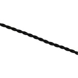 BlackSatinTwistedRopeNecklace3mm16-18Inches