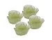 4 Pc Glass Tulip Votive Holders - Green