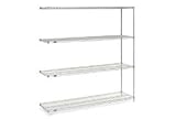 Nexel Stainless Steel Wire Shelving Add-On 72W X 18D X 74H