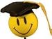 Smiley Graduate Antenna Ball Topper