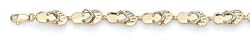 14k Two-Tone Flip-Flop 7.25 Inch Bracelet - JewelryWeb